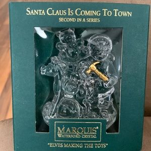 Marquis Waterford Crystal Ornament-Santa clays is coming to town!